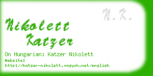 nikolett katzer business card